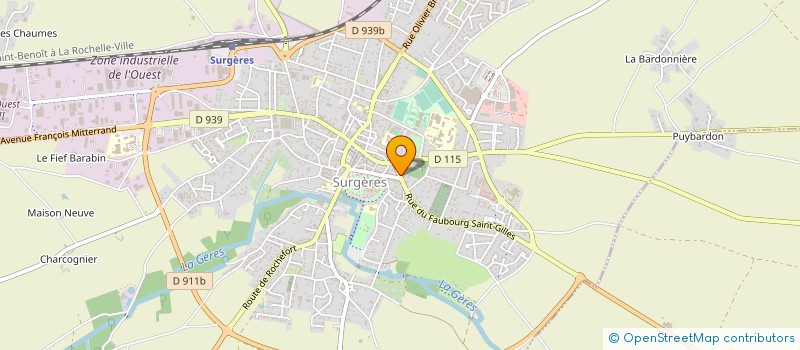 localisation de l'entreprise LES MOULINETTES EN VILLE A SURGERES  SURGERES