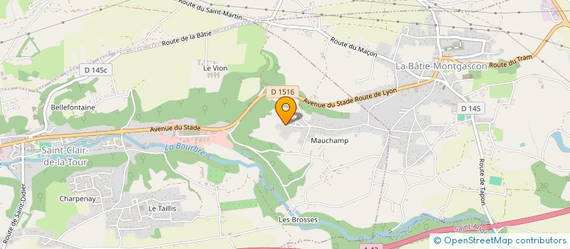 localisation de l'entreprise LES MOULINS  SAINT-CLAIR-DE-LA-TOUR