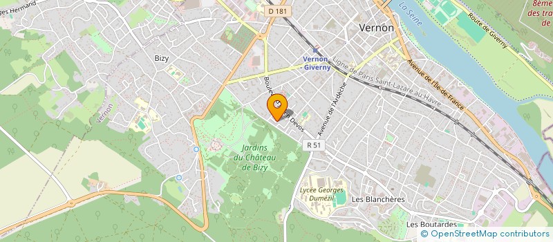 localisation de l'entreprise LES MOULINS  VERNON