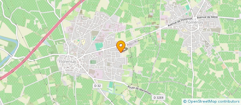 localisation de l'entreprise LES MOULINS à FLORENSAC