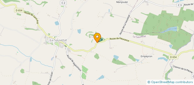 localisation de l'entreprise LES MOULINS AUX ETOILES  LA SAUVETAT