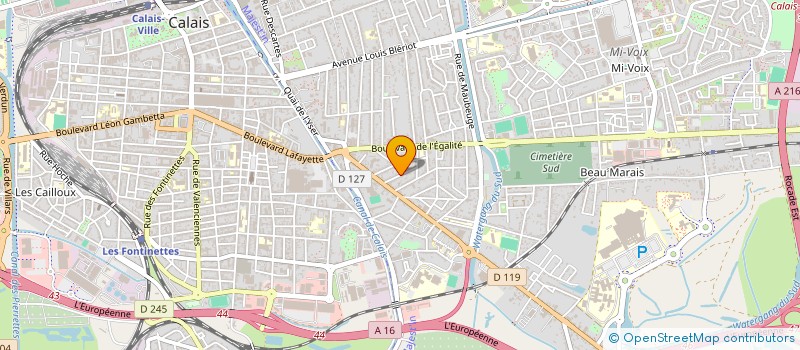 localisation de l'entreprise LES MOULINS REUNIS  CALAIS