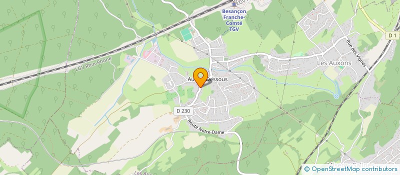 localisation de l'entreprise LES MOUNAS  LES AUXONS