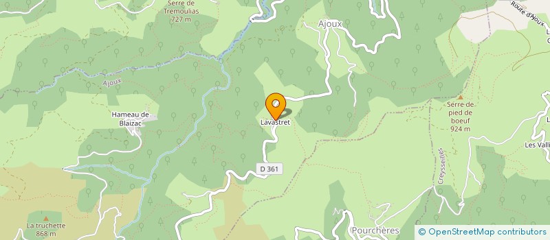 localisation de l'entreprise LES MOUNTAS  AJOUX