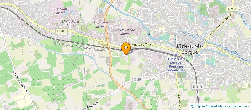 localisation de l'entreprise LES MOURGUETTES à L'ISLE-SUR-LA-SORGUE