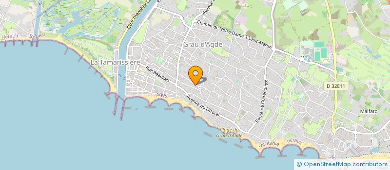 localisation de l'entreprise LES MOUSQUETAIRES  AGDE