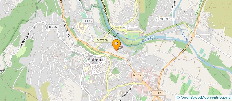 localisation de l'entreprise LES MOUSQUETAIRES VIVAROIS à AUBENAS