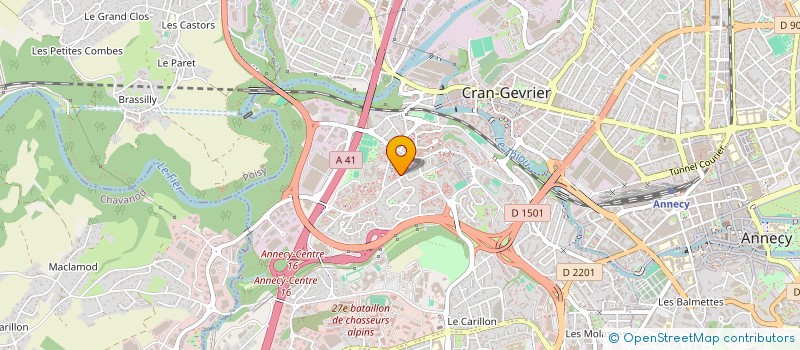 localisation de l'entreprise LES MOUSQUETONS DU GLACIER  ANNECY