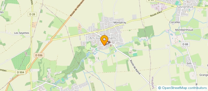 localisation de l'entreprise LES MOYNETTES  ARS-SUR-FORMANS