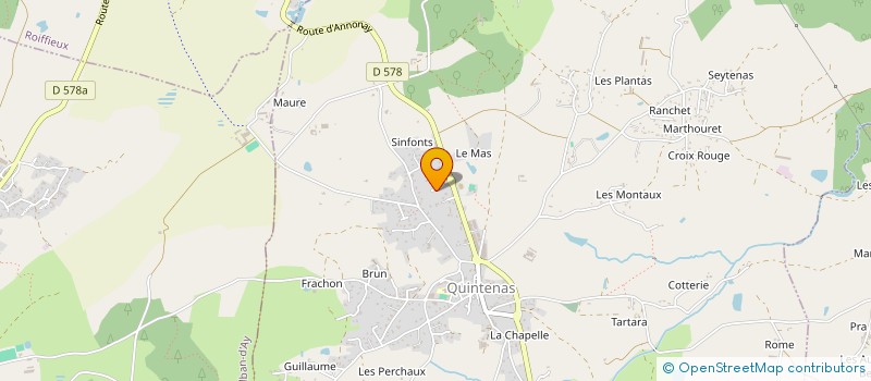 localisation de l'entreprise LES MUGUETS DE QUINTENAS  QUINTENAS