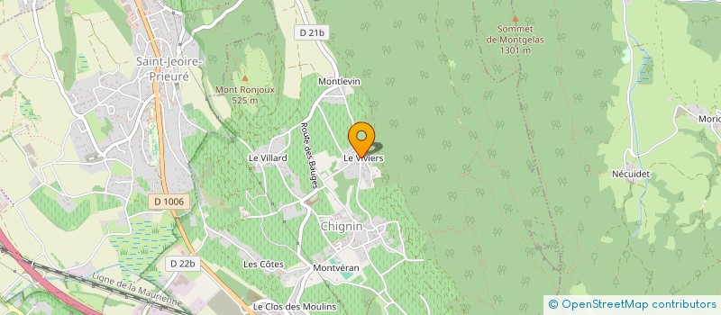 localisation de l'entreprise LES MURETS ROUGES  CHIGNIN