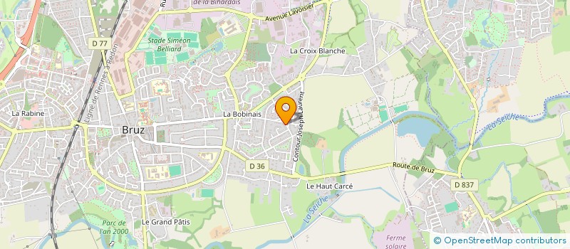 localisation de l'entreprise LES MURIERS  BRUZ