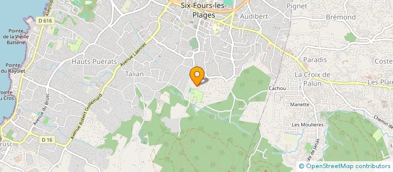 localisation de l'entreprise LES MURIERS à SIX-FOURS-LES-PLAGES