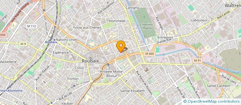 localisation de l'entreprise LES MURMURES D'AURORE  ROUBAIX