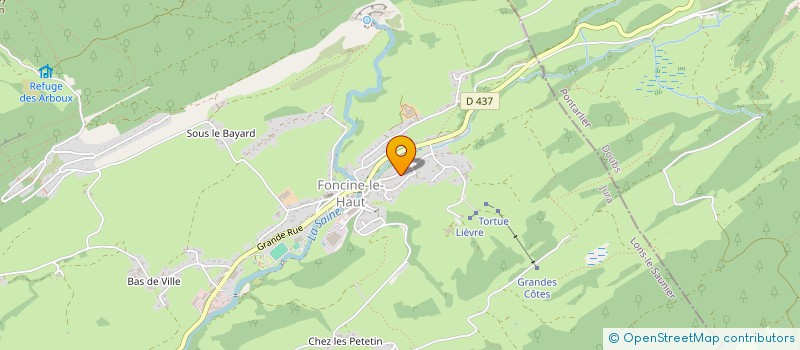 localisation de l'entreprise LES MURMURES DU VAL  FONCINE-LE-HAUT