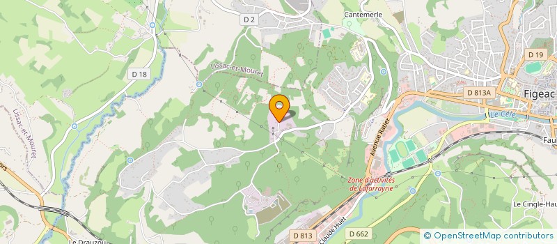 localisation de l'entreprise LES MURS D'ALON  FIGEAC