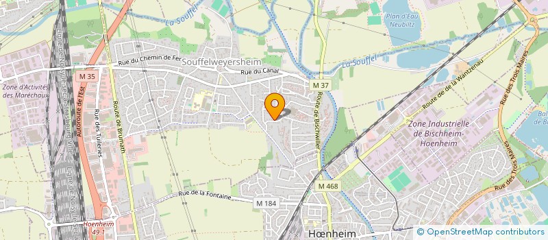 localisation de l'entreprise LES MURS D'ASPEN  SOUFFELWEYERSHEIM