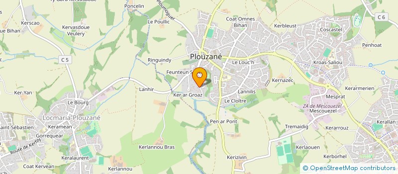 localisation de l'entreprise LES MURS DE PARC AR GROAS  PLOUZANE