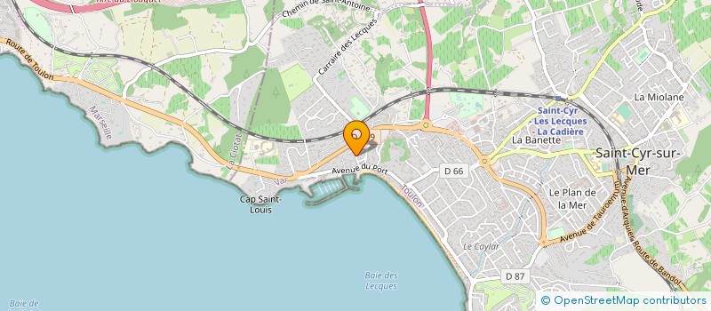 localisation de l'entreprise LES MURS DE PROVENCE à SAINT-CYR-SUR-MER