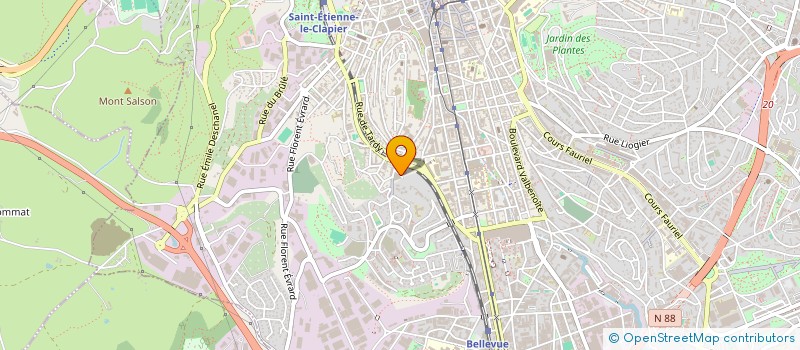 localisation de l'entreprise LES MUSES  SAINT-ETIENNE