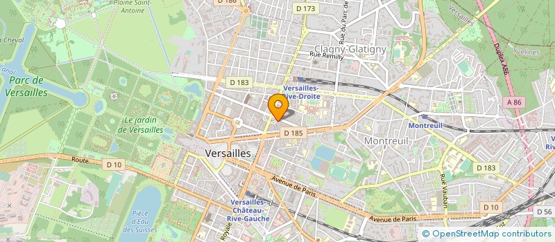 localisation de l'entreprise LES MUSES DE L'HOTEL ET DE LA TABLE à VERSAILLES