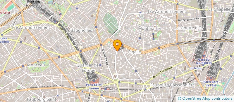 localisation de l'entreprise LES MUSES DE MONTMARTRE  PARIS