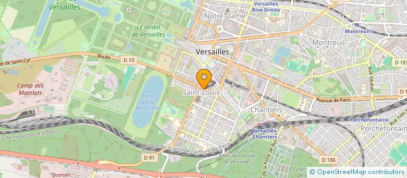 localisation de l'entreprise LES MUSES EN MUSIQUE à VERSAILLES