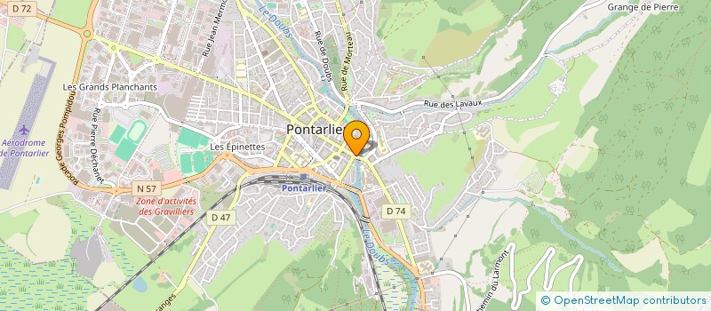 localisation de l'entreprise LES MUSICALES DU HAUT DOUBS  PONTARLIER