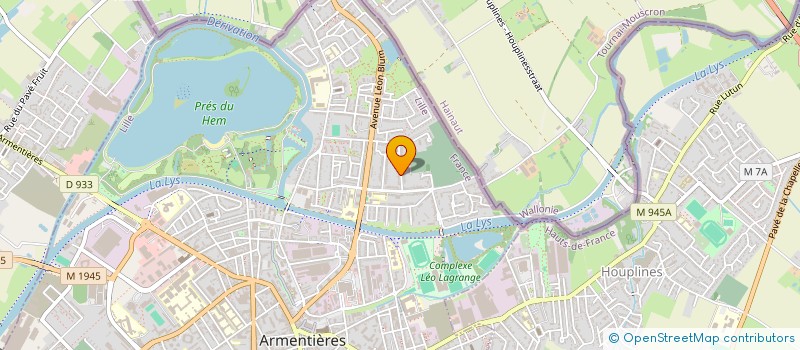 localisation de l'entreprise LES MUSICIENS DU NORD à ARMENTIERES