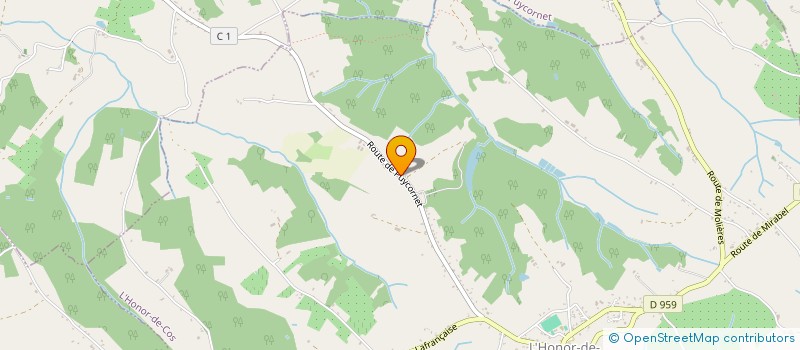 localisation de l'entreprise LES MUSSES  L'HONOR-DE-COS