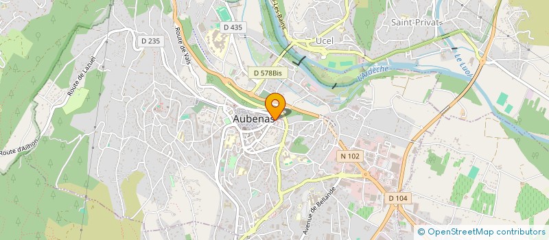 localisation de l'entreprise LES MUTILES DU TRAVAIL (FNATH FEDERATION DES ACCIDENTES DE LA VIE) à AUBENAS