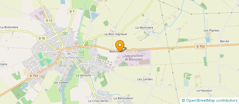localisation de l'entreprise LES MUTUELLES LIGERIENNES à VIEILLEVIGNE