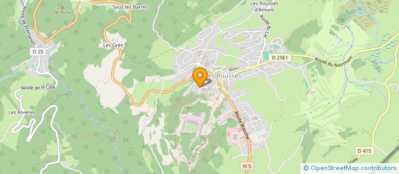 localisation de l'entreprise LES MYOSOTIS  LES ROUSSES