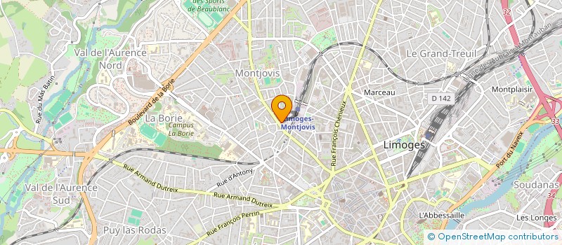 localisation de l'entreprise LES MYOSOTIS à LIMOGES