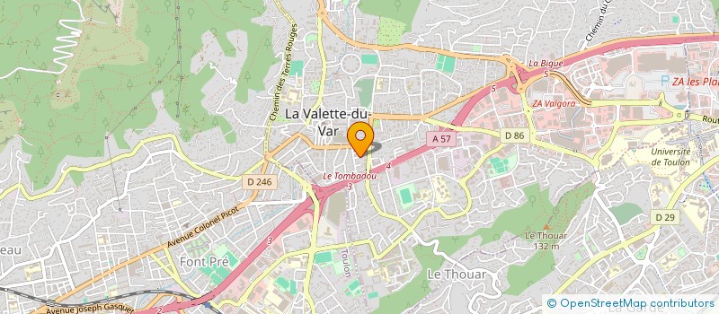 localisation de l'entreprise LES MYRTES à LA VALETTE-DU-VAR