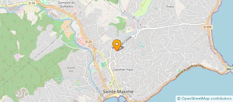 localisation de l'entreprise LES MYRTES à SAINTE-MAXIME