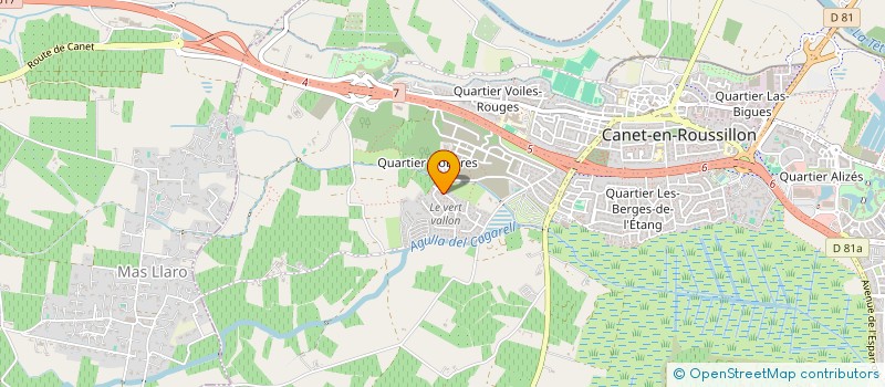 localisation de l'entreprise LES MYRTILLES  CANET-EN-ROUSSILLON
