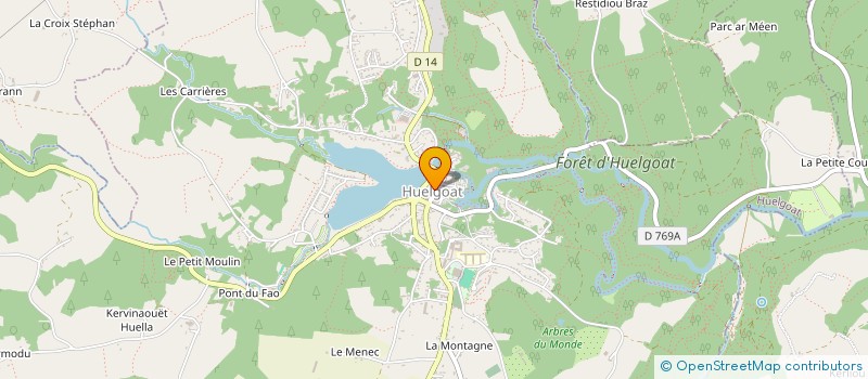 localisation de l'entreprise LES MYRTILLES  HUELGOAT