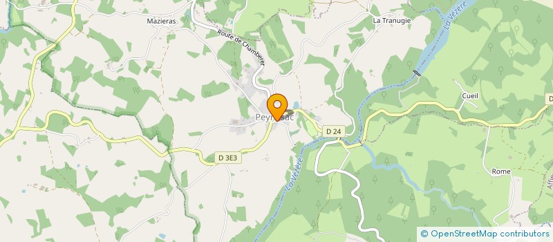 localisation de l'entreprise LES MYRTILLES DE LA VEZERE à PEYRISSAC