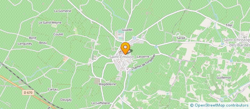 localisation de l'entreprise LES MYSTERES DU SUD-OUEST à SAINT-EMILION