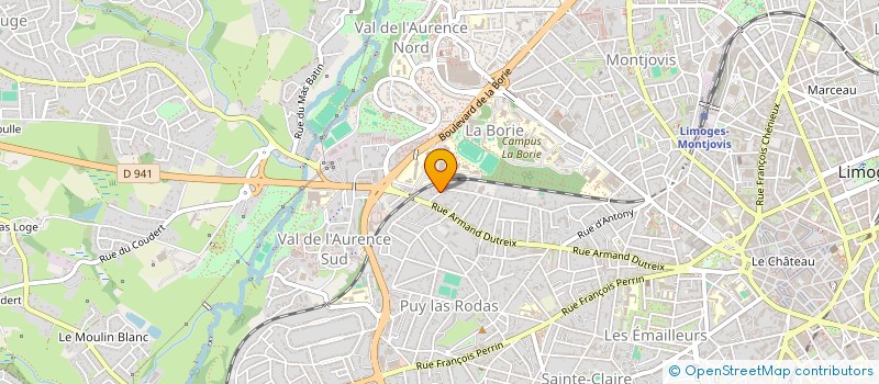 localisation de l'entreprise LES MYSTHERBLEUS  LIMOGES