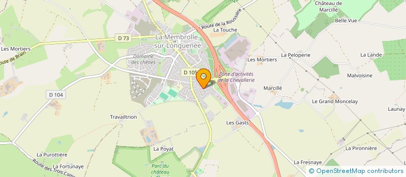 localisation de l'entreprise LES NABEILLES  LONGUENEE-EN-ANJOU