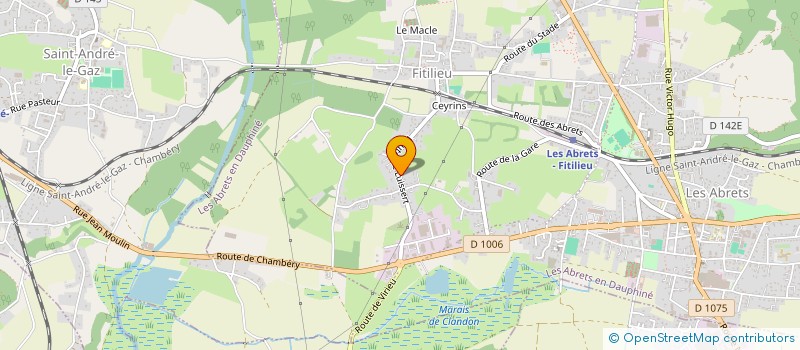 localisation de l'entreprise LES NAIADES  LES ABRETS-EN-DAUPHINE