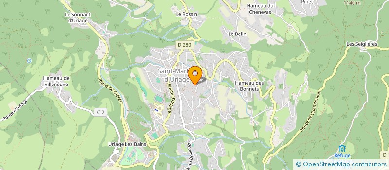 localisation de l'entreprise LES NARCISSES  SAINT-MARTIN-D'URIAGE