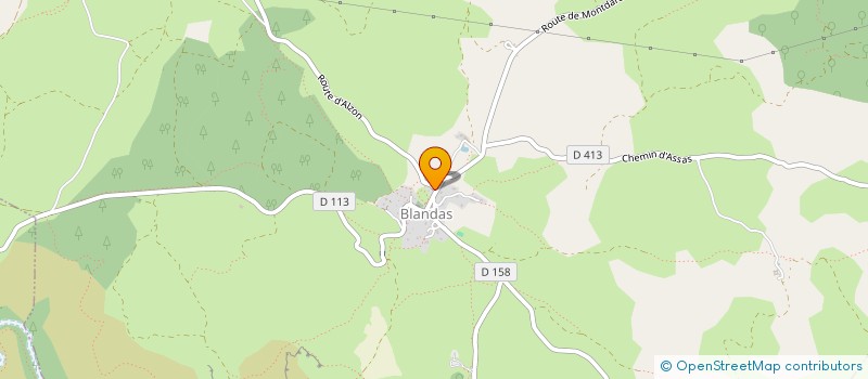 localisation de l'entreprise LES NATURALISTES DES CEVENNES MERIDIONALES  BLANDAS