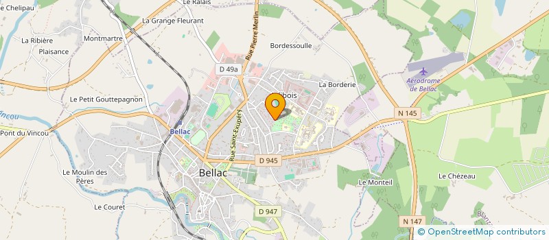 localisation de l'entreprise LES NATUROLOGUES EN HAUT LIMOUSIN à BELLAC