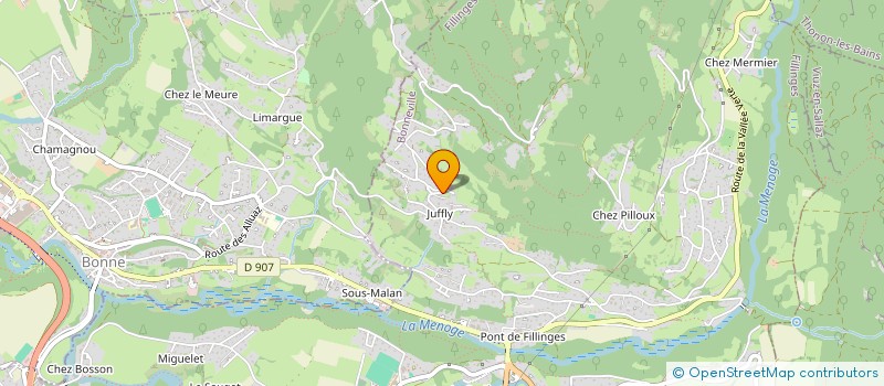 localisation de l'entreprise LES NERYDES  FILLINGES