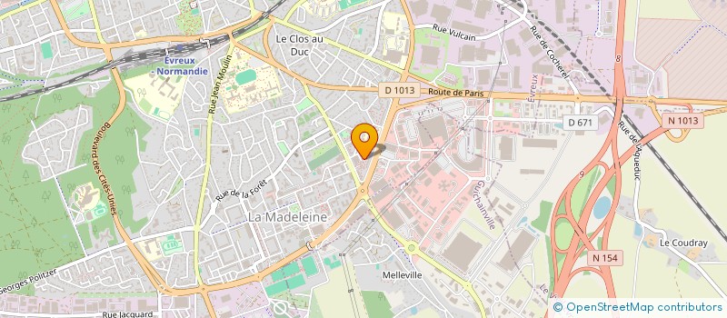 localisation de l'entreprise LES NESS à EVREUX