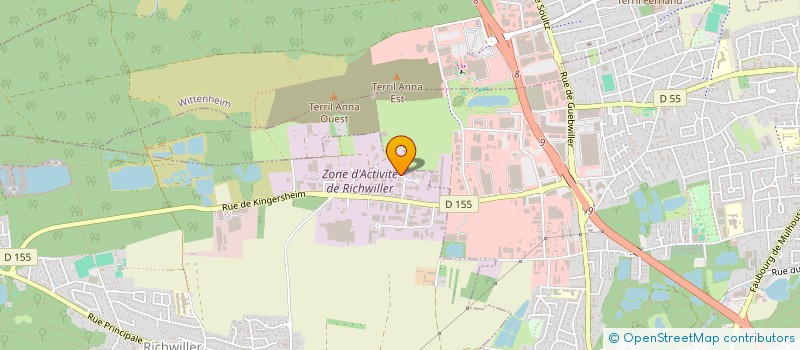 localisation de l'entreprise LES NETTOYEURS ASSOCIES MULHOUSE  RICHWILLER