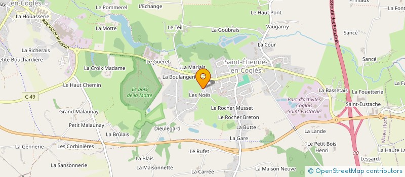 localisation de l'entreprise LES NOES  MAEN ROCH